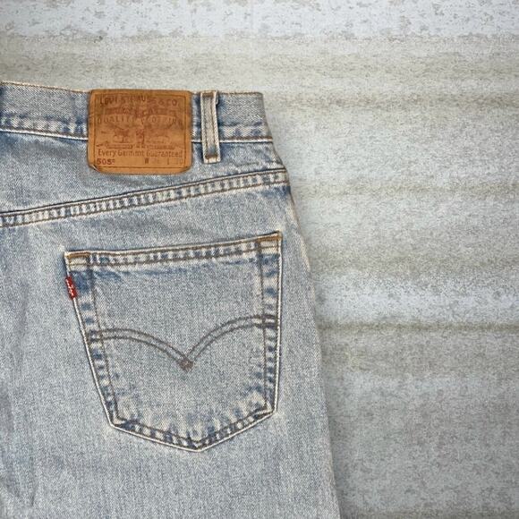 Vintage 90s Levis Jeans 505 36x30 Regular Straight Leg Fit Light Wash Cotton - Picture 3 of 7